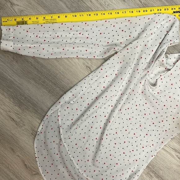 Active USA White with Red & Blue Triangles Long Sleeve or Button Up 3/4 Sleeve S - Picture 16 of 16